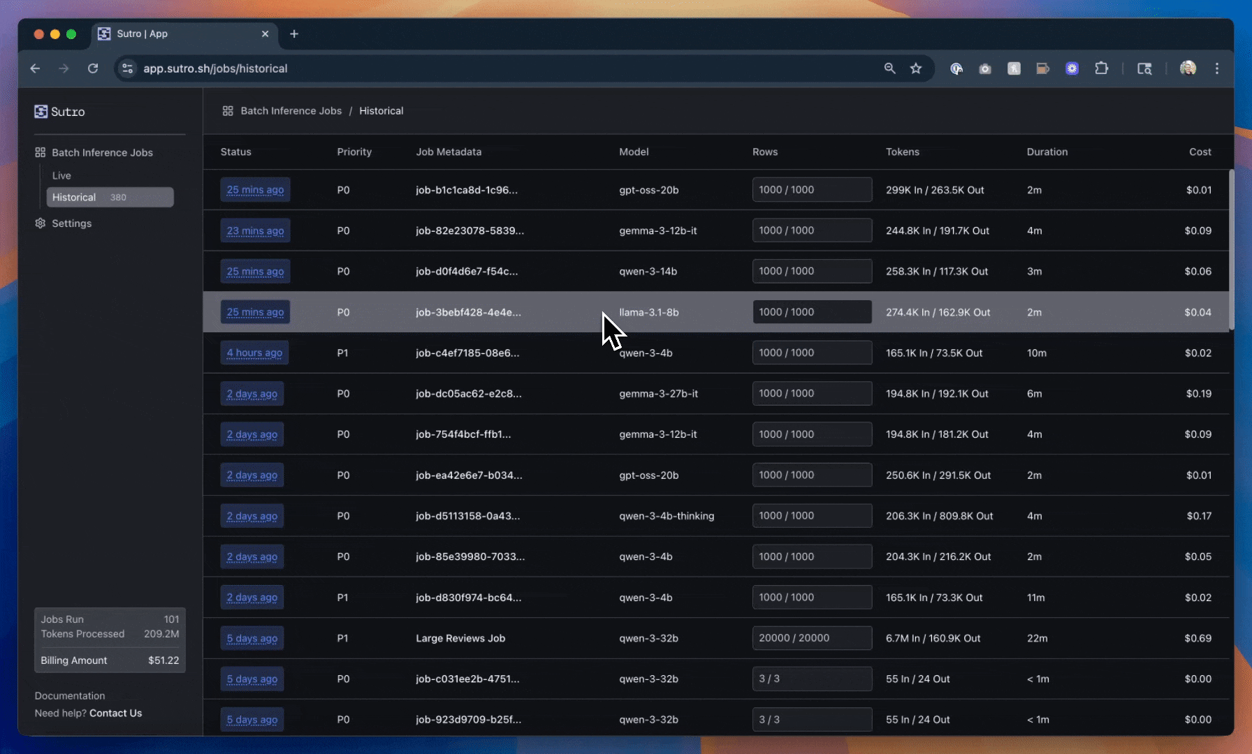 Sutro Web UI