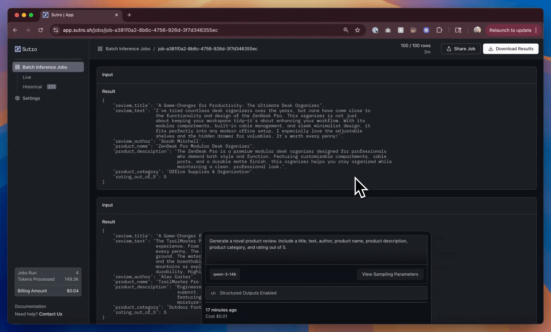Sutro Web UI