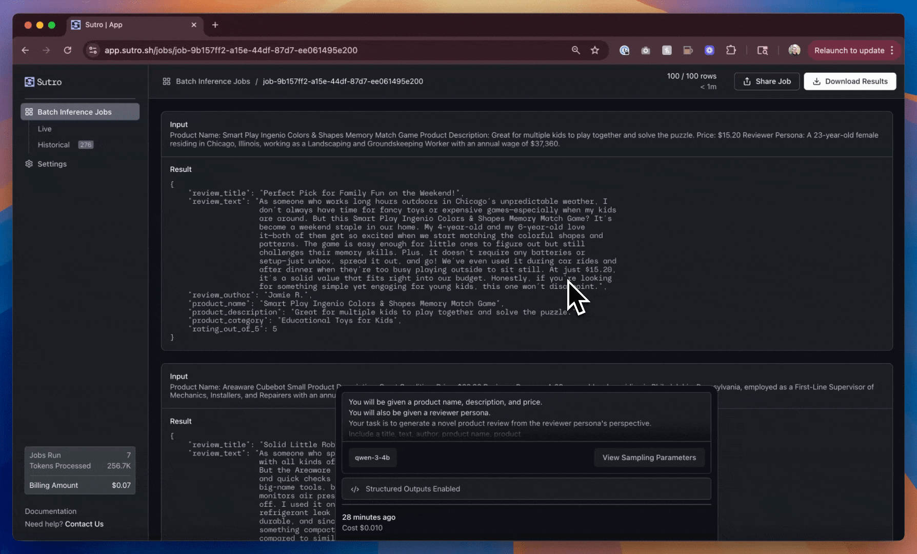 Sutro Web UI
