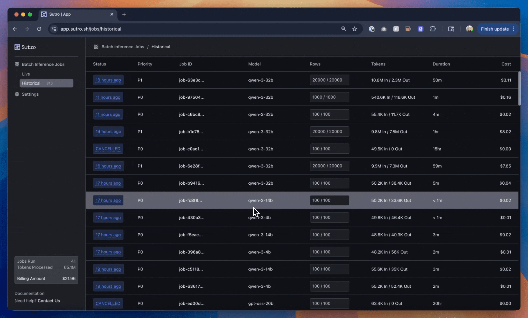 Sutro Web UI